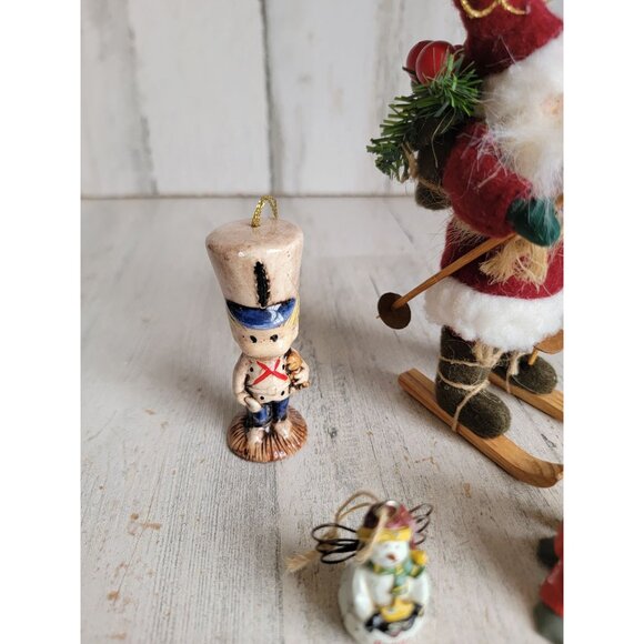 Santa claus coke soldier variety ornament Xmas set vintage - Picture 6 of 9